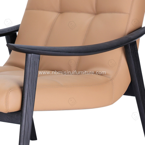 Solid wood with black color leisrue chair